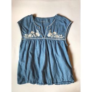 GAP Embroidered Yoke Baby Top